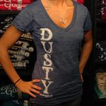 Dusty V-neck burnout girly tee